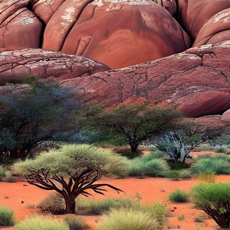 Dramatic Spitzkoppe peaks pierce the Namibian sky, a luxury traveler's raw and unfiltered backdrop for creating envy-inducing social media content. Untamed beauty meets opulent adventure.