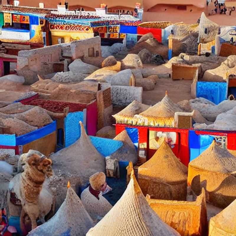 Guelmim Camel Market: A Long-Term Traveler's Luxurious Immersion into authentic Moroccan culture, captured in a vibrant social media moment. Experience the energy and tradition of this legendary market, blending seamlessly into the local tapestry.