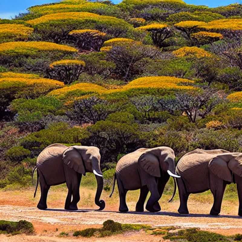 A majestic elephant family cools off at a watering hole in Addo Elephant National Park, a prime example of why this South African gem is a fantastic choice for your summer holiday adventure.