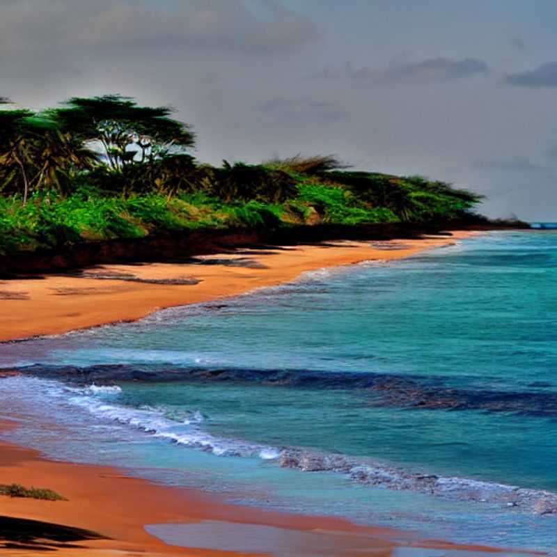 Arena blanca inmaculada y aguas turquesas en la playa de Tiwi, Kenia, un paraíso ideal para unas vacaciones de verano inolvidables.