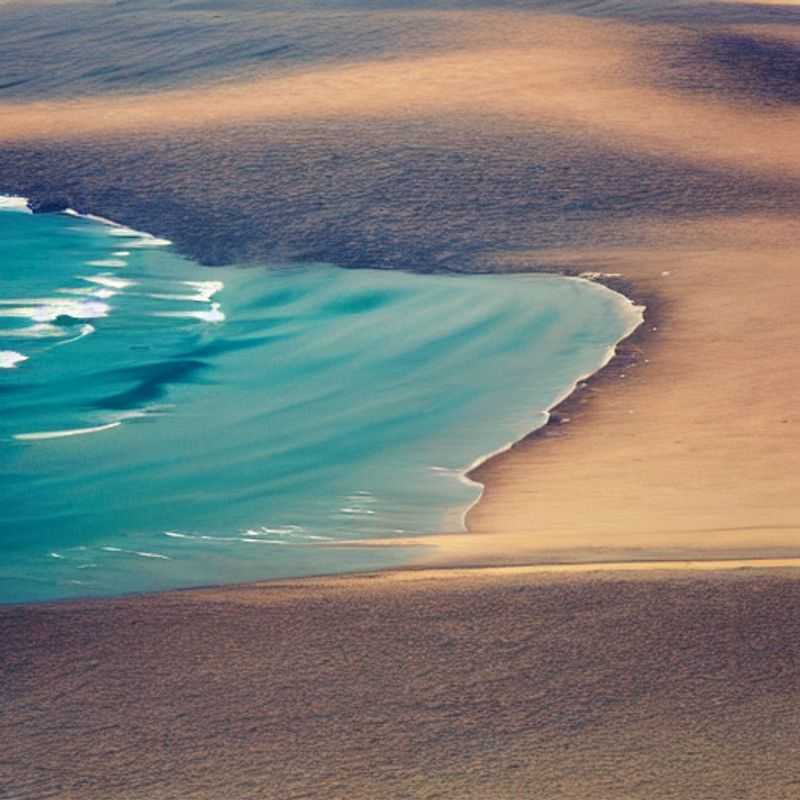 Casal caminhando na areia dourada de Cape Vidal, com águas azul-turquesa cintilantes ao fundo, aproveitando o sol e a brisa perfeita para umas férias de verão inesquecíveis na África do Sul.