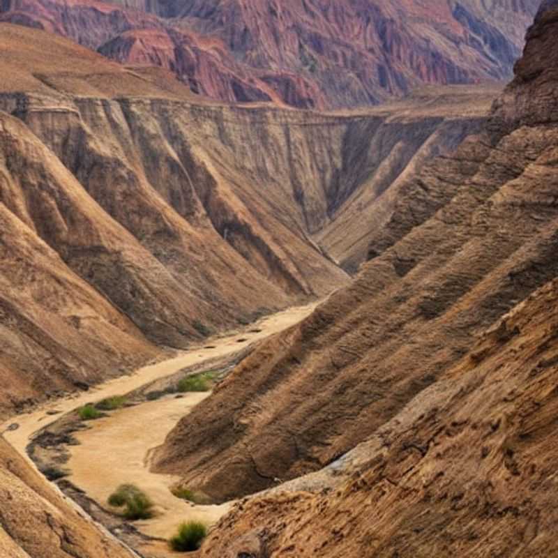 Impresionante vista aérea del Cañón del Río Fish, Namibia, un destino de lujo y fotogénico perfecto para el viajero a largo plazo.
