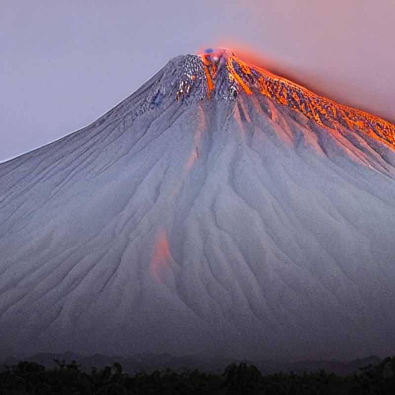 Le Mont Nyiragongo rugissant doucement sous le soleil d'été du Congo : une aventure volcanique spectaculaire mais dangereuse, à contempler avec prudence et respect.