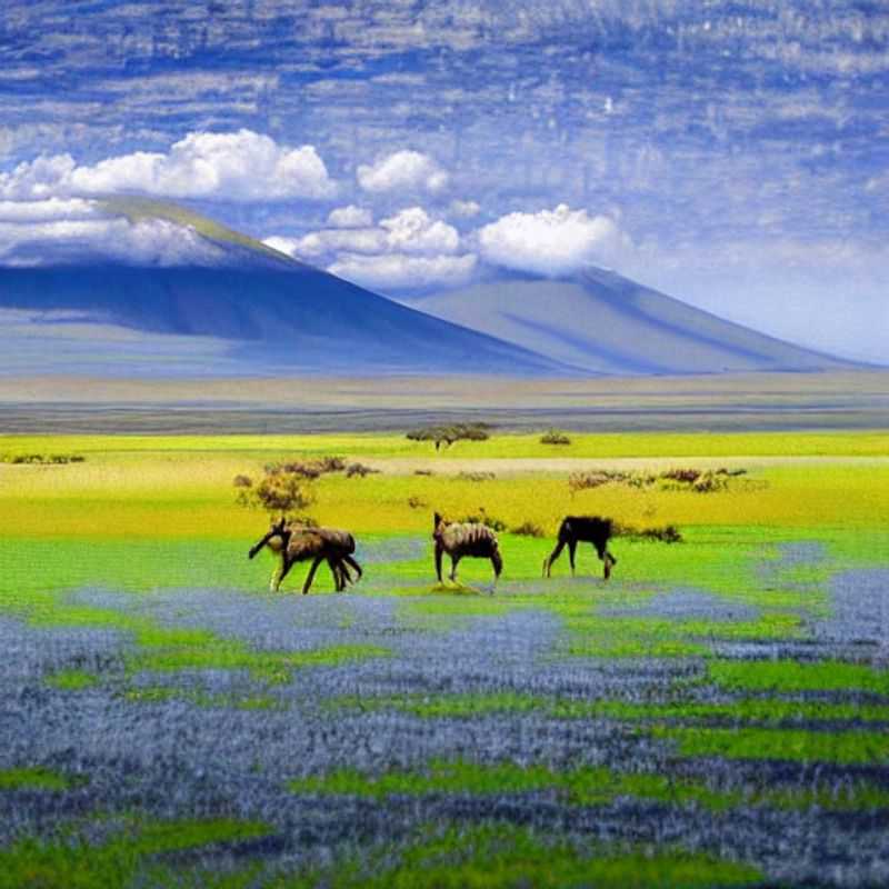 Here are a few options for alt text in Portuguese for an image of the Ngorongoro Crater, Tanzania, in an article about summer holidays there, each with a slightly different emphasis: