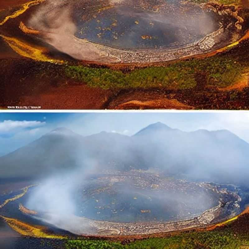 Le Mont Nyiragongo rugissant doucement sous le soleil d'été du Congo : une aventure volcanique spectaculaire mais dangereuse, à contempler avec prudence et respect.