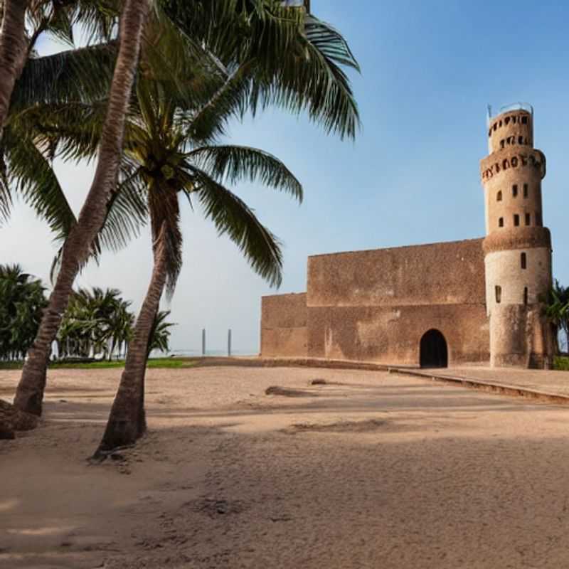 Un groupe explorant le sombre héritage du Château d'Elmina au Ghana, contrastant avec la chaleur estivale extérieure. Est-ce vraiment une destination de vacances d'été idéale ?