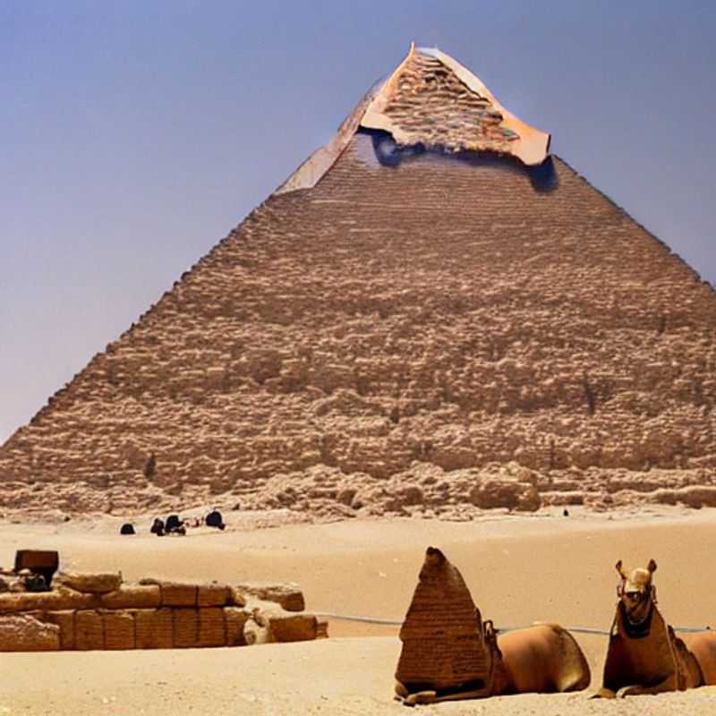 Las majestuosas Pirámides de Giza, elevándose contra el cielo de verano egipcio, un espectáculo imponente que invita a la aventura... ¿será el destino perfecto para tus vacaciones de verano?
