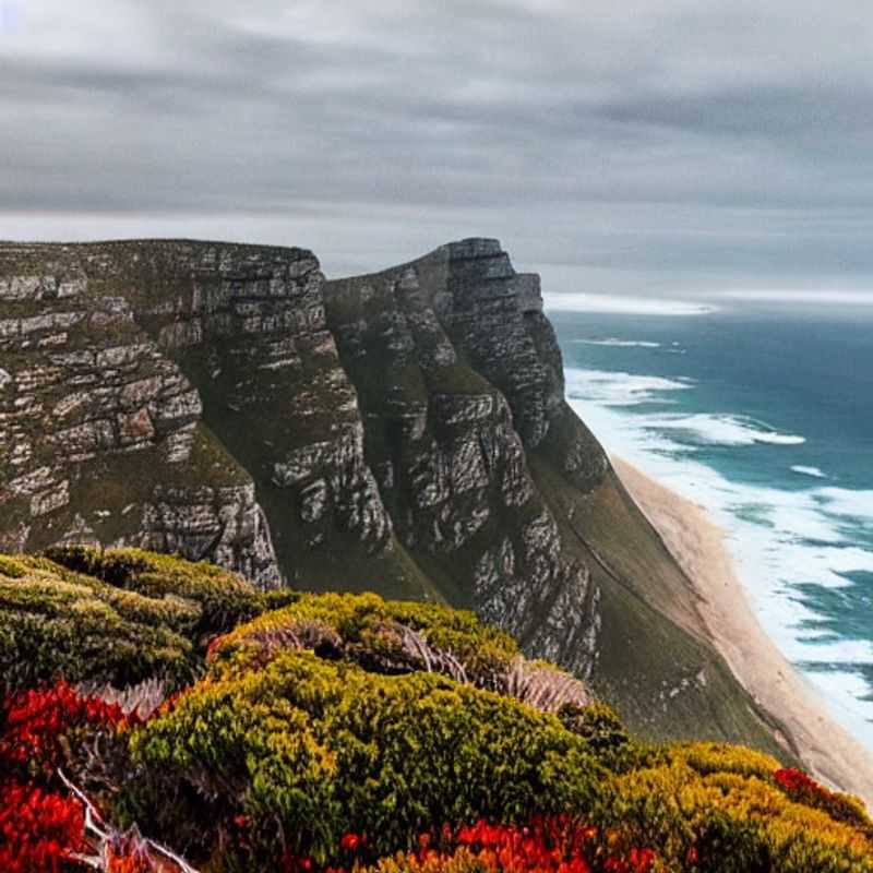 Dramatic Cape Point landscape, where the Atlantic and Indian Oceans meet, a perfect backdrop for capturing impactful social media content for the discerning business traveler seeking luxury and breathtaking views in South Africa.