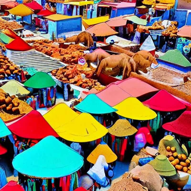 Capture the vibrant tapestry of Moroccan culture at Guelmim Camel Market; even The Weekend Traveler can discover unparalleled luxury amidst this authentic scene, a perfect backdrop for unforgettable social media content.