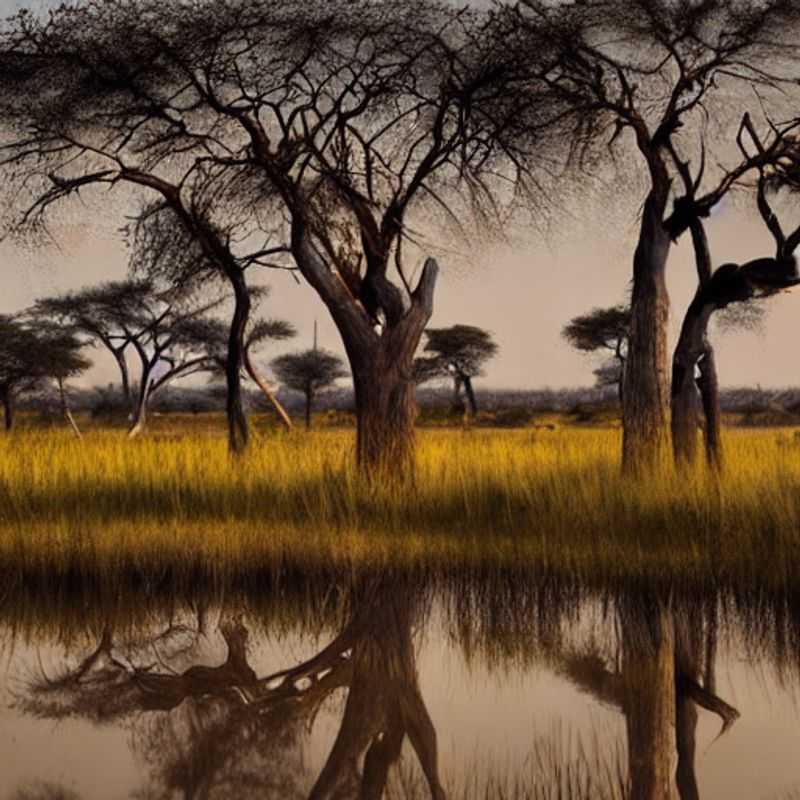 Casais relaxando nas águas serenas do incrível Delta do Okavango, em Botswana, um destino perfeito para férias de verão.