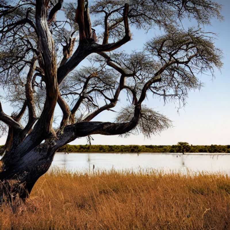 Manada de elefantes africanos se refrescando no rio Chobe, Botswana, em um dia quente de verão. Descubra se o Parque Nacional de Chobe é o destino ideal para suas férias de verão!