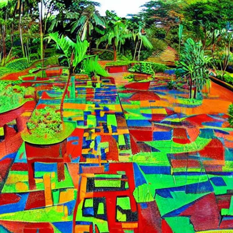 Lush Ugandan paradise found! A cultural explorer's dream: luxurious serenity amidst the vibrant flora and playful monkeys of Entebbe Botanical Garden, perfect for capturing that envy-inducing social media moment.
