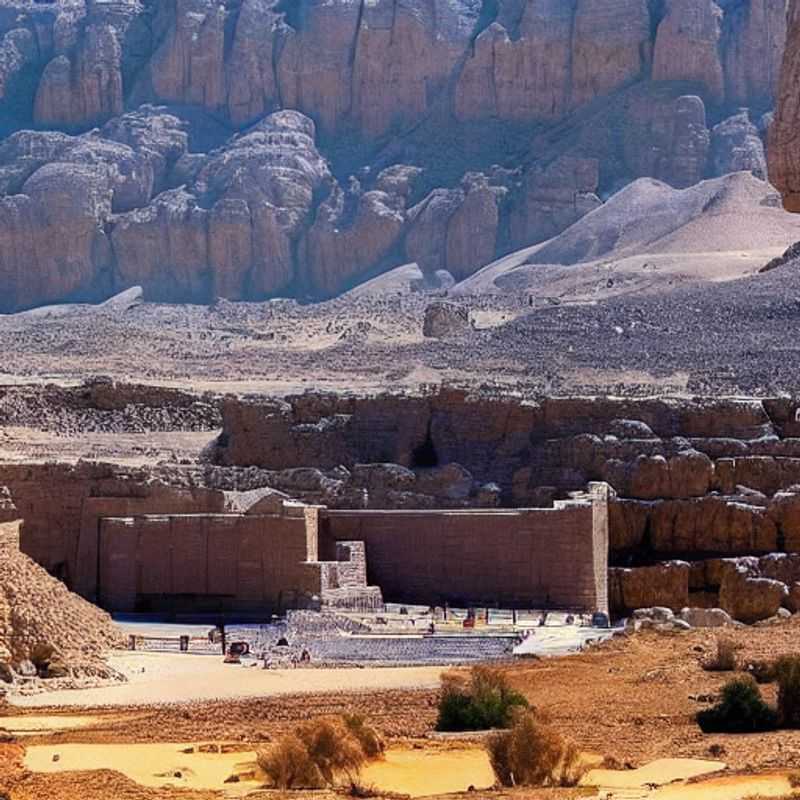 Baking under the Egyptian sun: An adventurer's silhouette against the majestic Valley of the Kings. Discover if this ancient wonder is the perfect summer scorcher... or better left for cooler explorations! (Spoiler alert: Bring water... lots of water!).