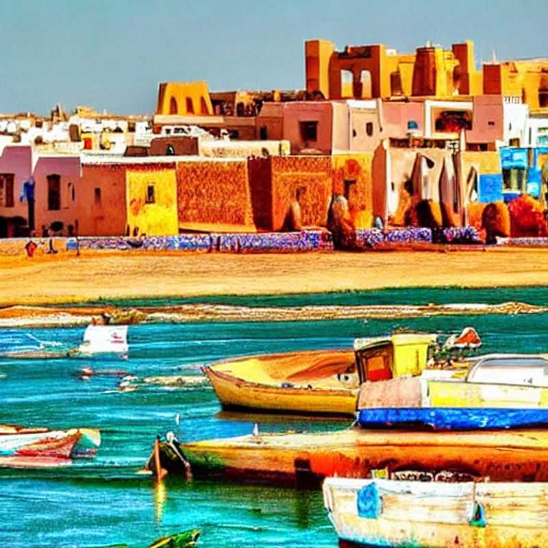 Essaouira's breezy charm: Sun-kissed sands and vibrant blue boats create a refreshing escape for your summer holiday in Morocco.