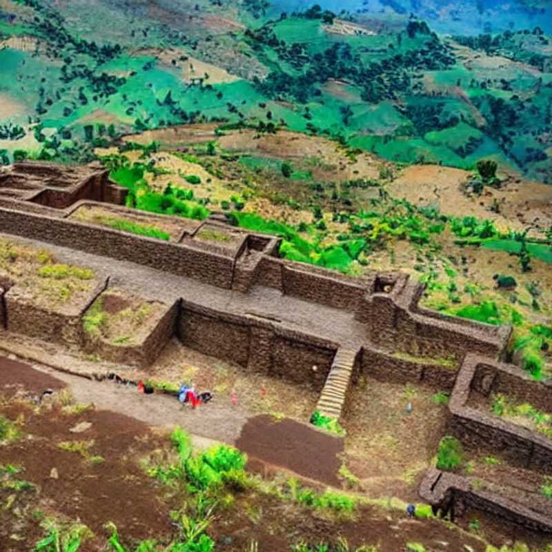 Impresionante vista de las Montañas Simien en Etiopía, un paisaje exuberante y verde ideal para una escapada de verano aventurera y llena de naturaleza. (Impressive view of the Simien Mountains in Ethiopia, a lush and green landscape ideal for an adventurous and nature-filled summer getaway.)