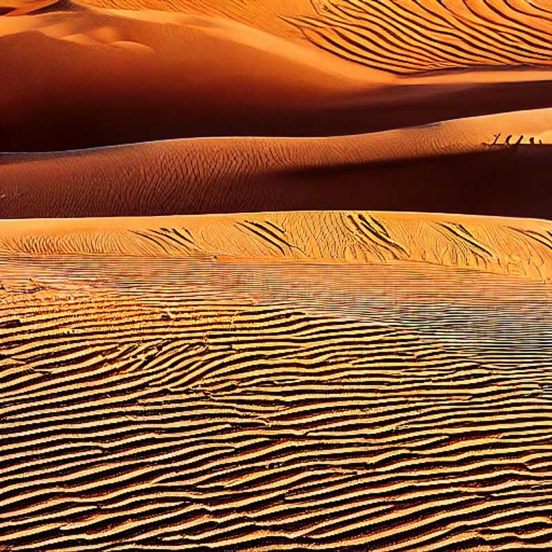 Golden dunes stretching endlessly under the summer sun in the Sahara Desert (Morocco/Tunisia), a breathtaking yet challenging destination explored in our guide to summer holidays.