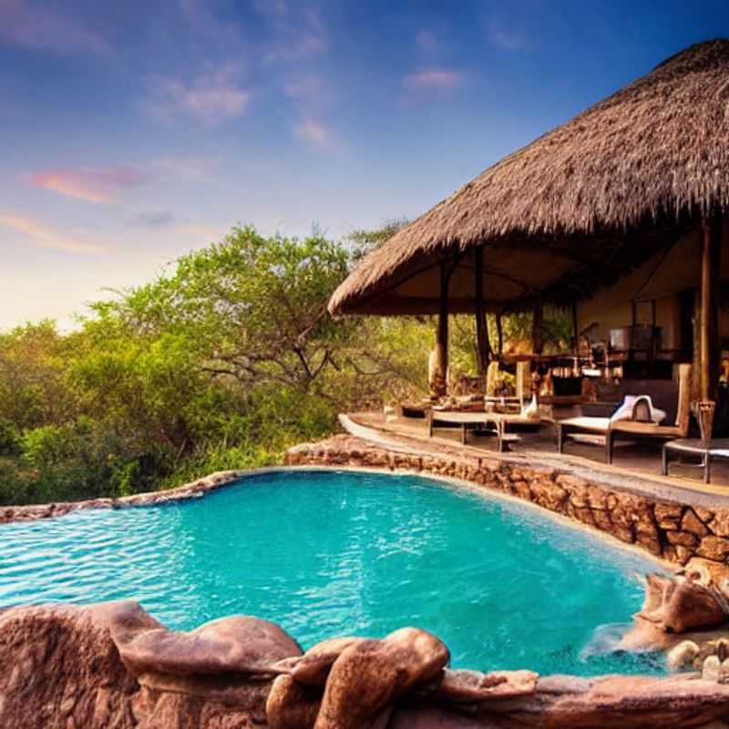 A majestic African elephant silhouetted against the vibrant, sun-drenched summer landscape of Kruger National Park, showcasing the raw beauty and thrilling wildlife encounters awaiting summer holiday adventurers. (Is Kruger a good idea in the heat? We'll explore that!).