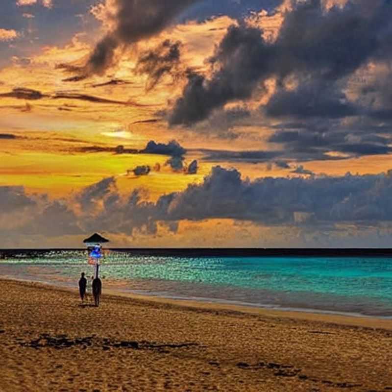 Pareja relajándose en la arena blanca de Tiwi Beach, Kenia, bajo el sol de verano, disfrutando de la tranquilidad y belleza de la costa keniata.