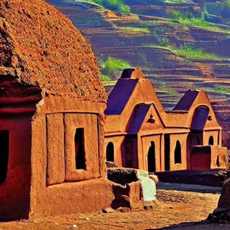 Églises rupestres de Lalibela, sculptées dans la roche rouge d'Éthiopie, un site sacré et impressionnant, à découvrir pour votre prochain voyage estival.