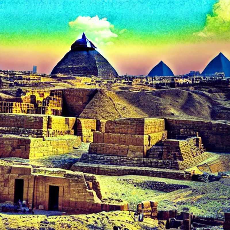 Luxury meets history: A Gap Year traveler soaks in the timeless splendor of the Giza Necropolis, capturing the perfect shot of the pyramids for their social media feed, showcasing the opulent side of Egyptian adventure.