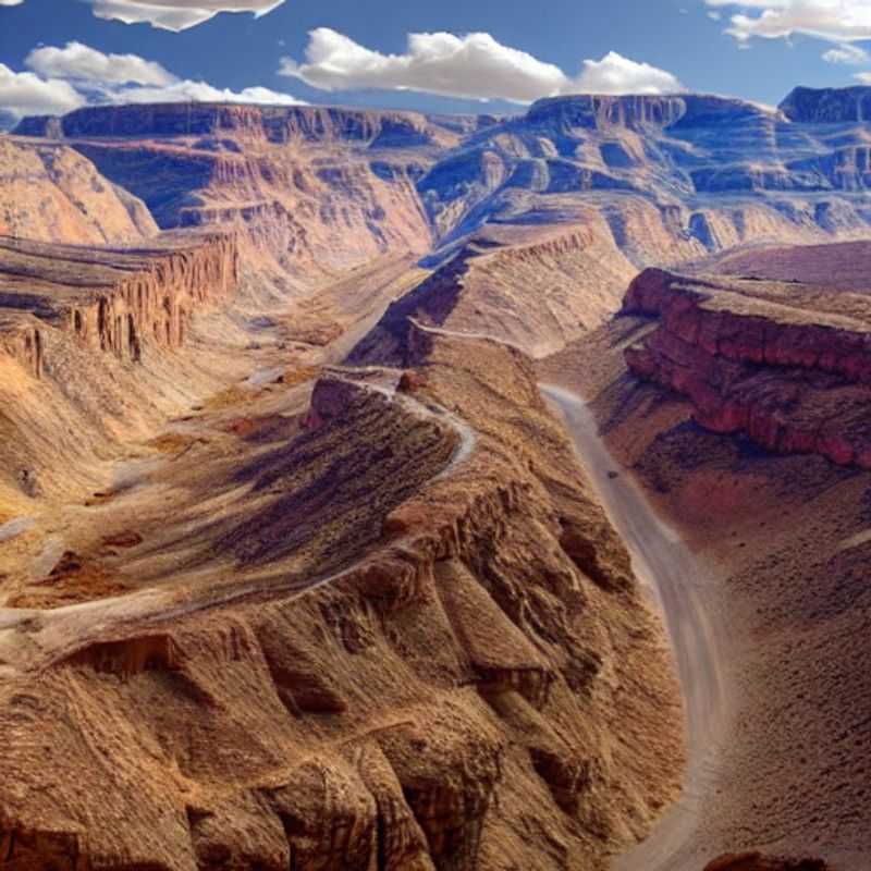 The sun-baked, awe-inspiring Fish River Canyon, Namibia, stretching into the horizon - a dramatic landscape you might want to reconsider braving during the peak of summer's fiery kiss. Think twice before turning this into your summer holiday destination!