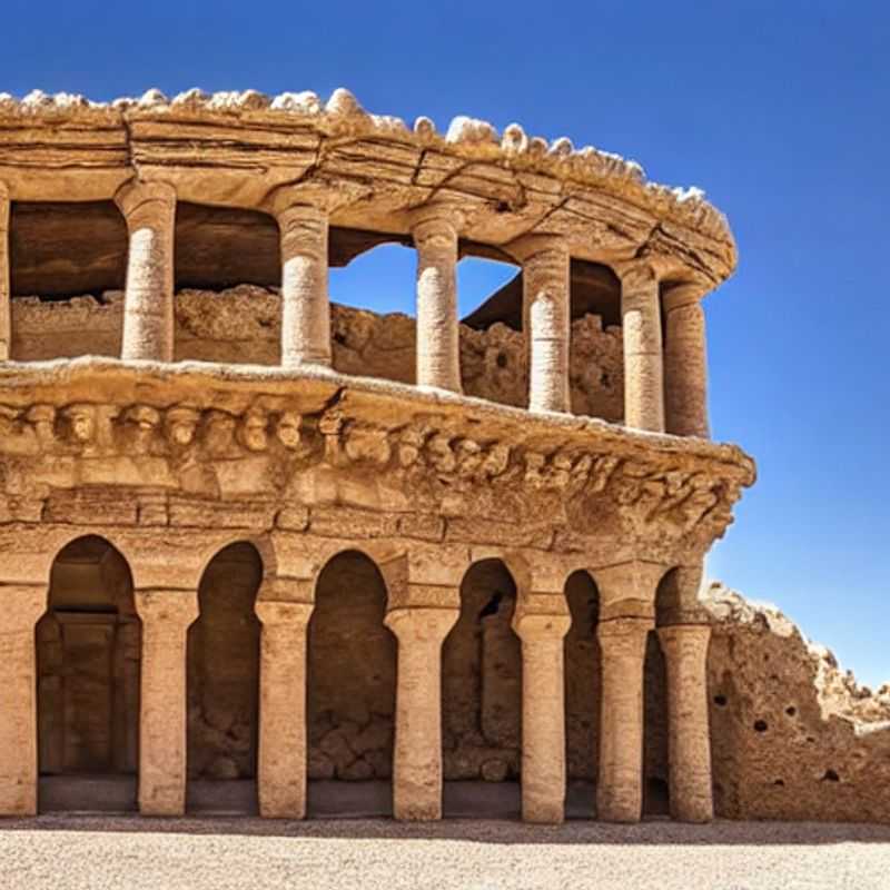 Anfiteatro de El Jem, Tunísia, sob o sol escaldante do verão: uma maravilha histórica imponente, mas prepare-se para o calor! Descubra se essa joia é o destino ideal para suas férias de verão.