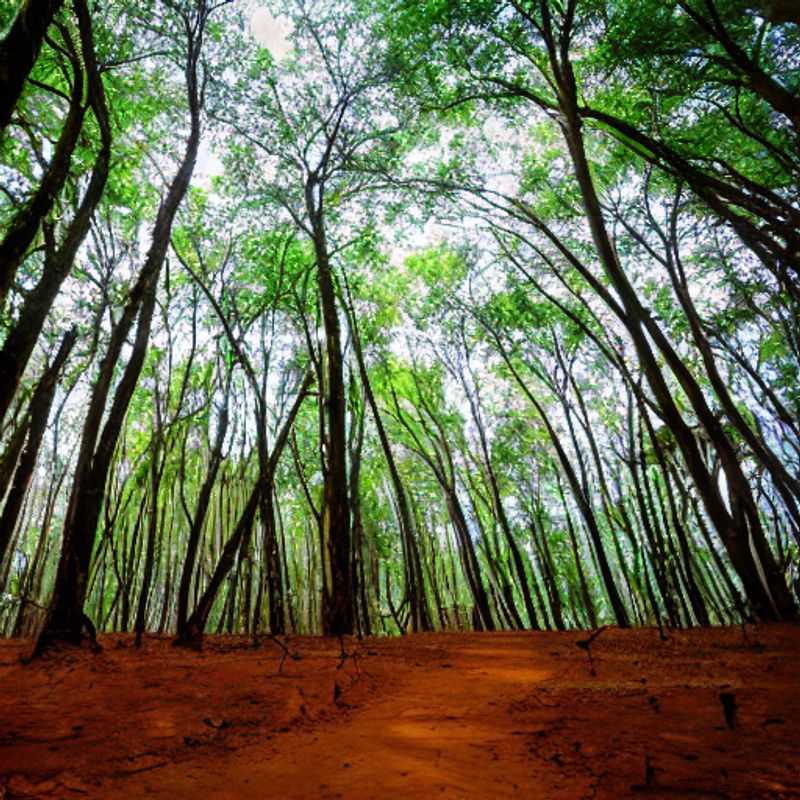 Sunlight dappling through the unique, dry deciduous forest of Kirindy, Madagascar, home to incredible lemurs and other endemic wildlife - a truly special and irreplaceable ecosystem.