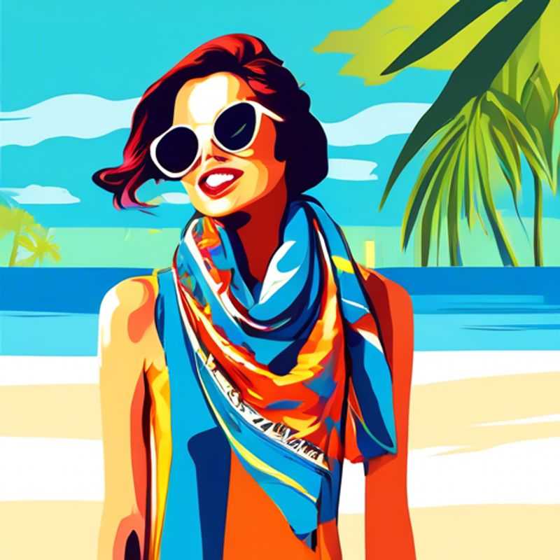 A lightweight scarf or sarong, perfect for travel or layering.