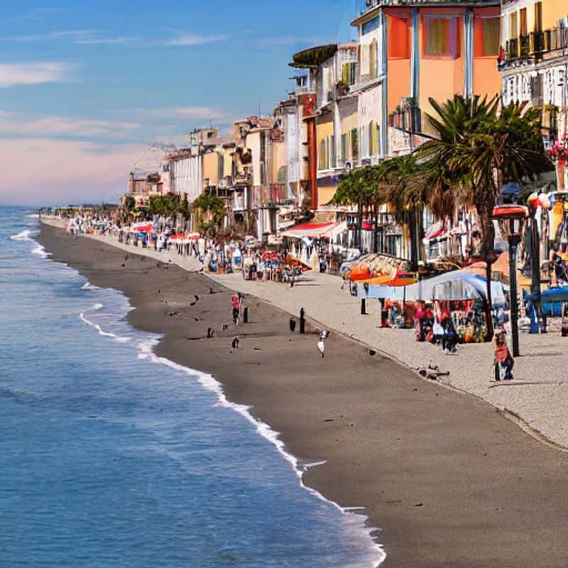 Viareggio printanière : ambiance plage animée et soleil italien.