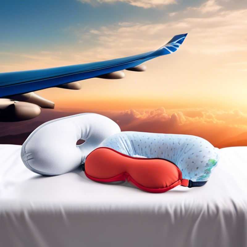 A cozy travel pillow and eye mask, perfect for blocking out light and noise on long flights or bus rides.