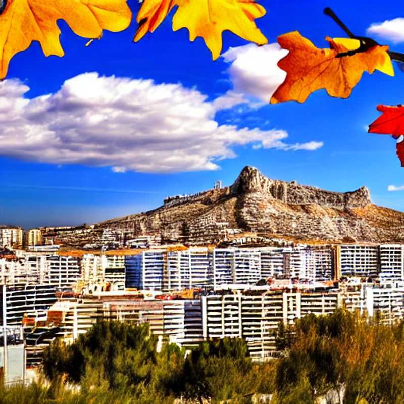 Alicante printanière : soleil éclatant sur la plage et la ville animée.