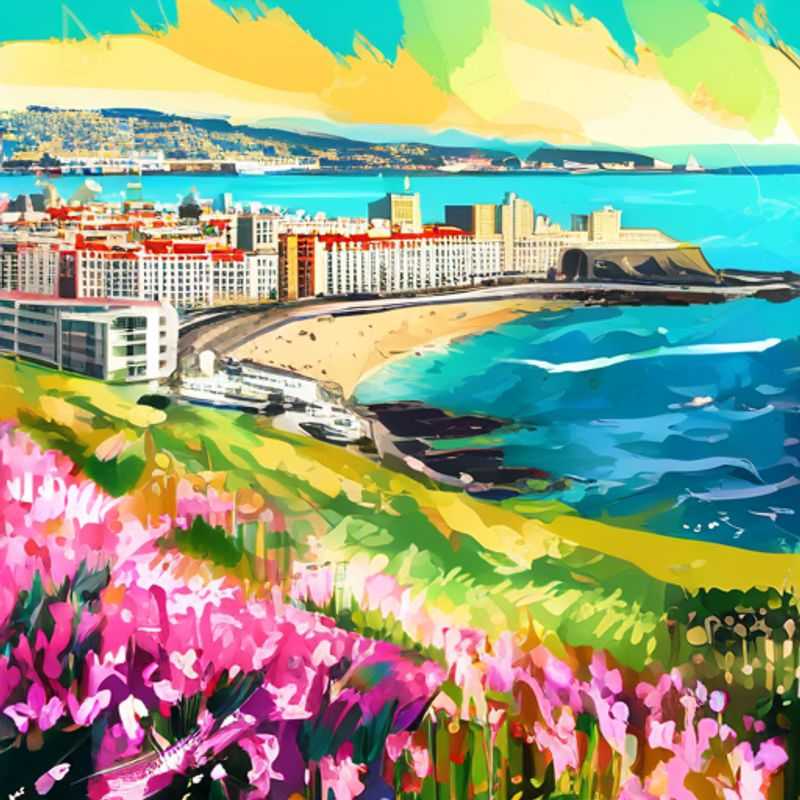 La Corogne, Espagne : Vue pittoresque illustrant le coût de la vie dans la ville.