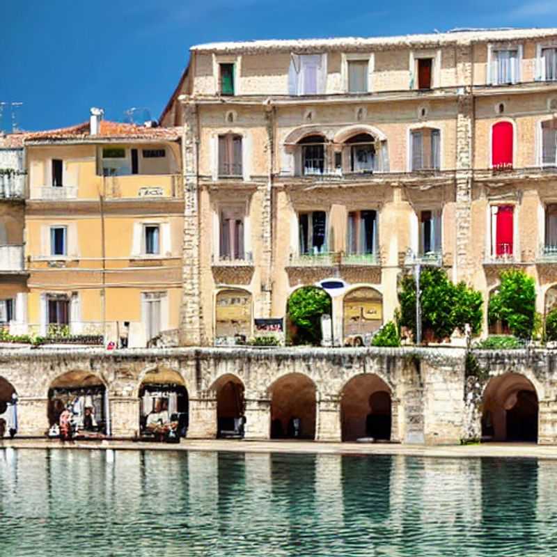 Here are a few options for alt text in Portuguese for an image of Montpellier, France in an article about the best time to visit: