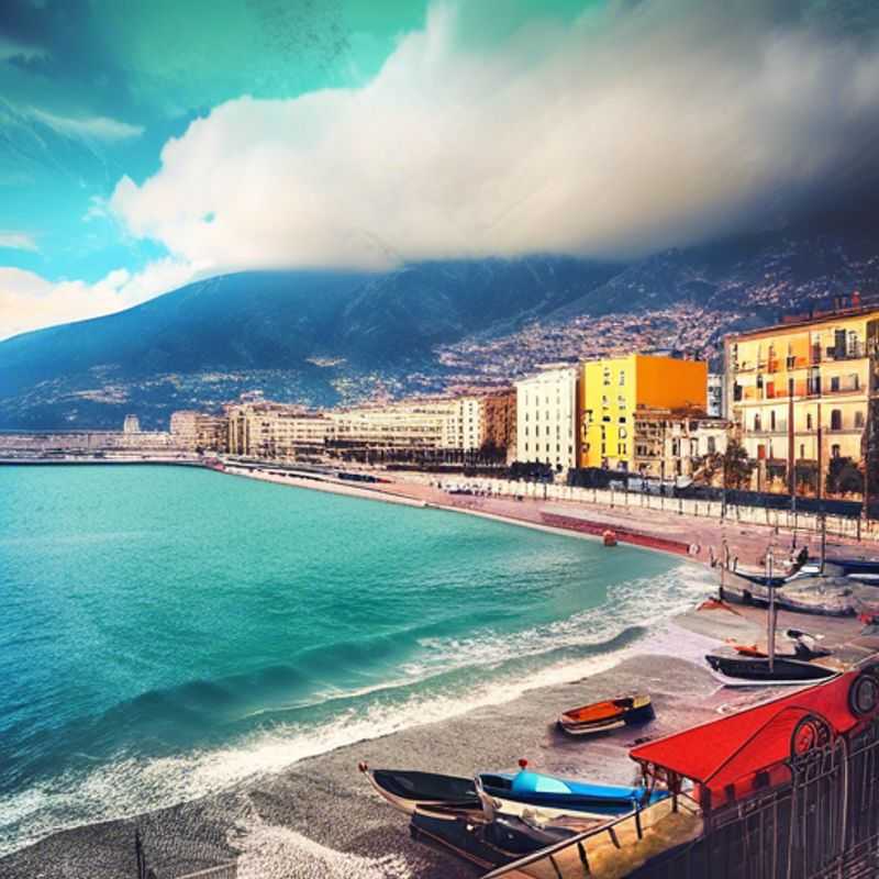 Salerne, Italie: Une vue pittoresque de la ville côtière, pour illustrer le coût d'un séjour.