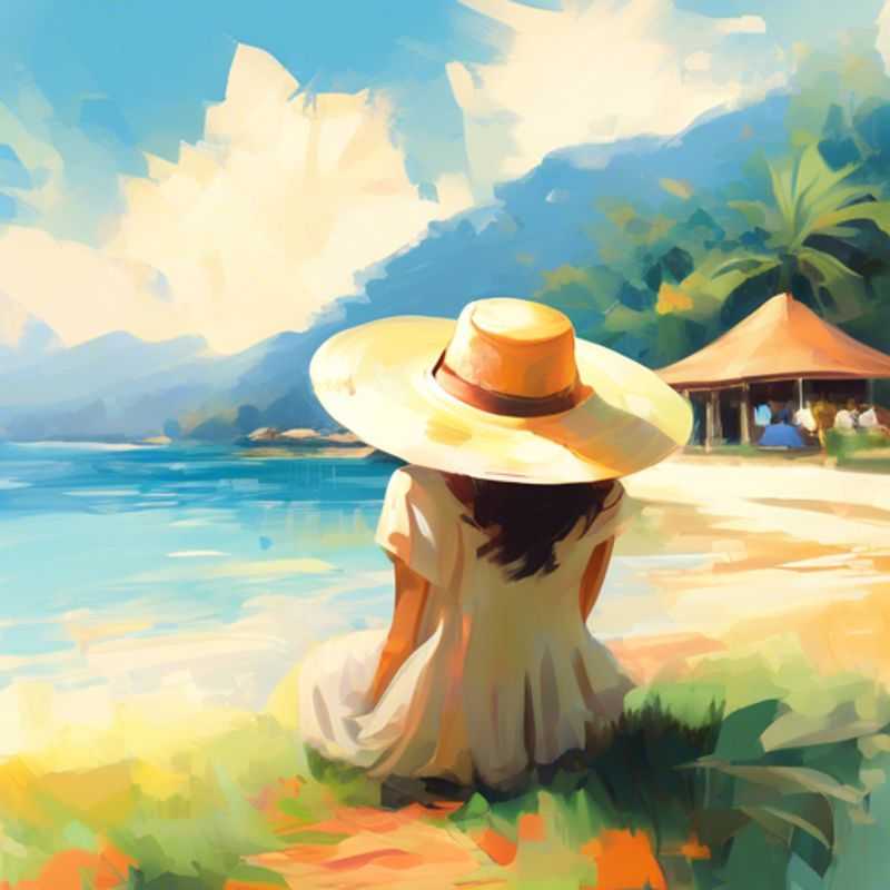 A stylish wide-brimmed hat, ready to shield you from the sun or rain.