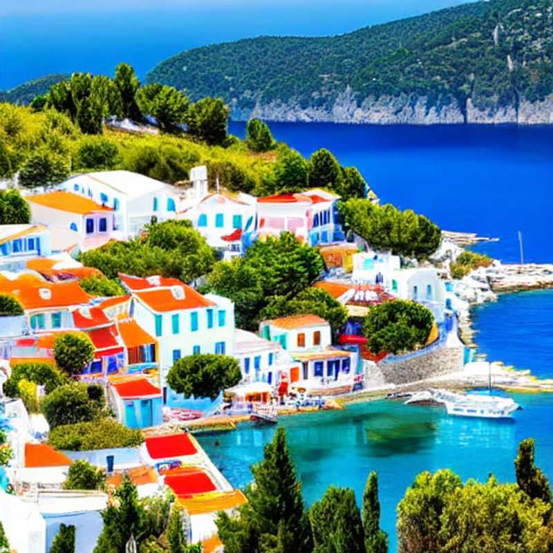 Skopelos, Grèce, au printemps : des eaux turquoise scintillantes sous le soleil, promesse de vacances idylliques.