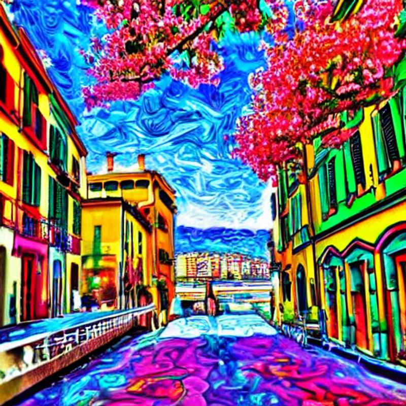 Gênes ensoleillée au printemps : une vue pittoresque des maisons colorées et du port animé pendant les vacances de printemps.