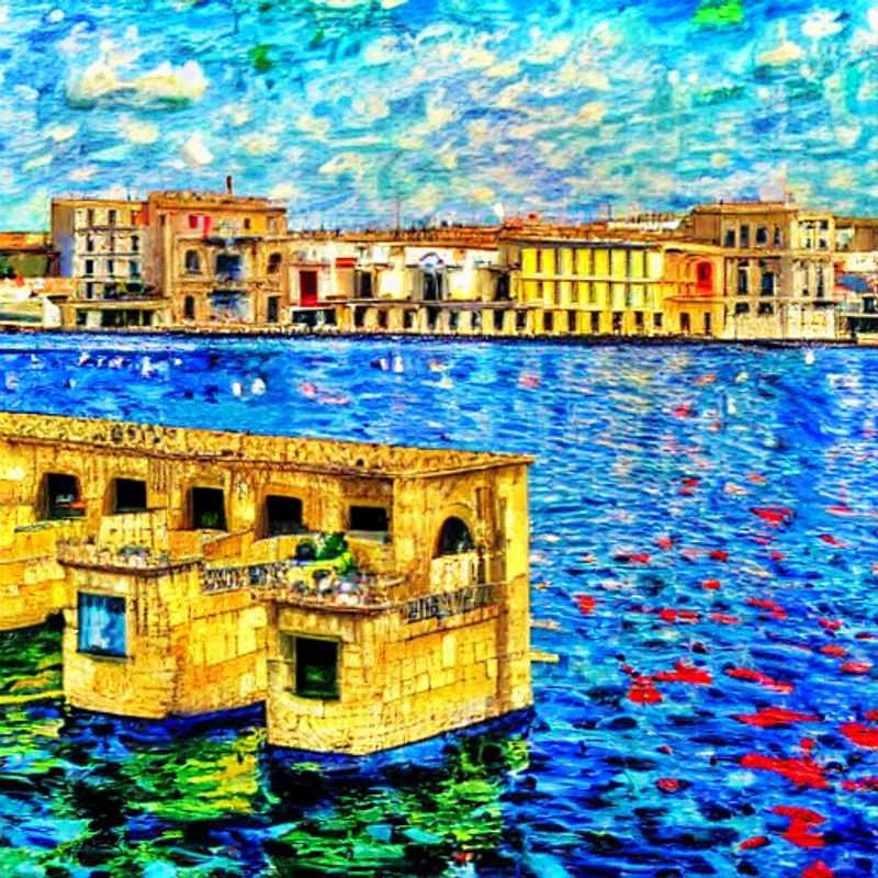 Syracuse, Sicile, ensoleillée au printemps : des maisons colorées et une ambiance paisible.