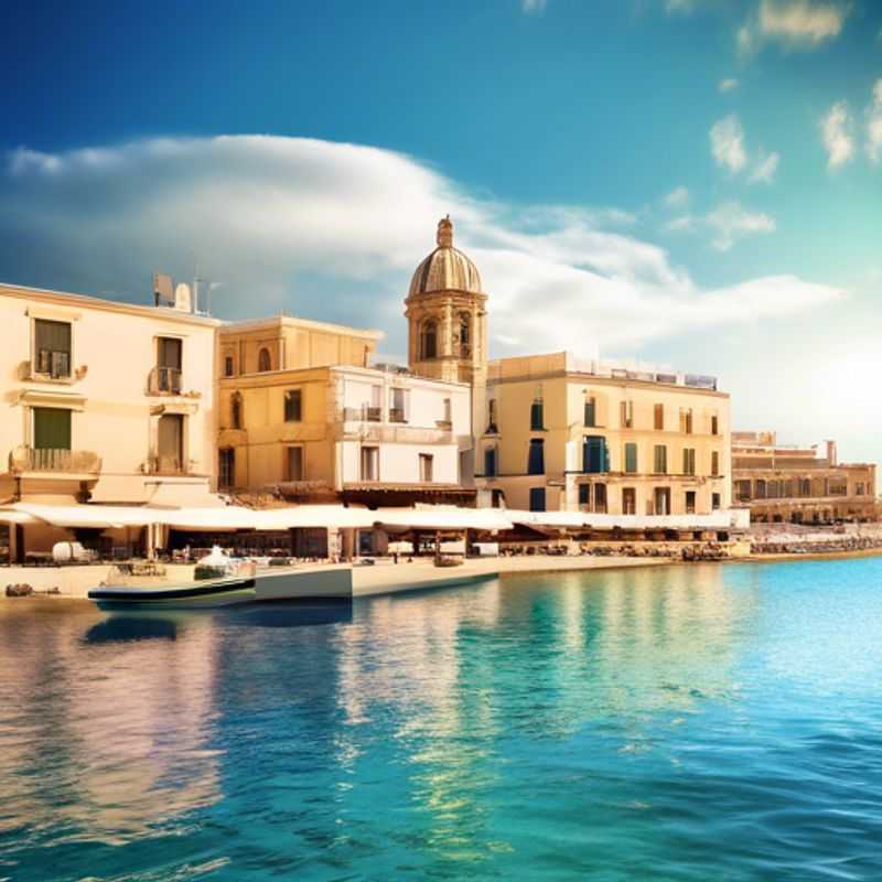 Trapani, Sicile : Vue pittoresque de la ville côtière.