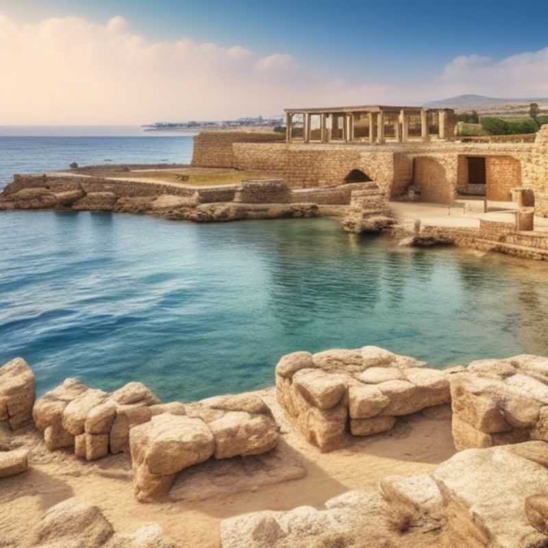 Three adventurous Weekend Travelers strolling along the picturesque seaside promenade in Paphos, Cyprus, taking in the charming coastal views during their 4-day winter getaway.