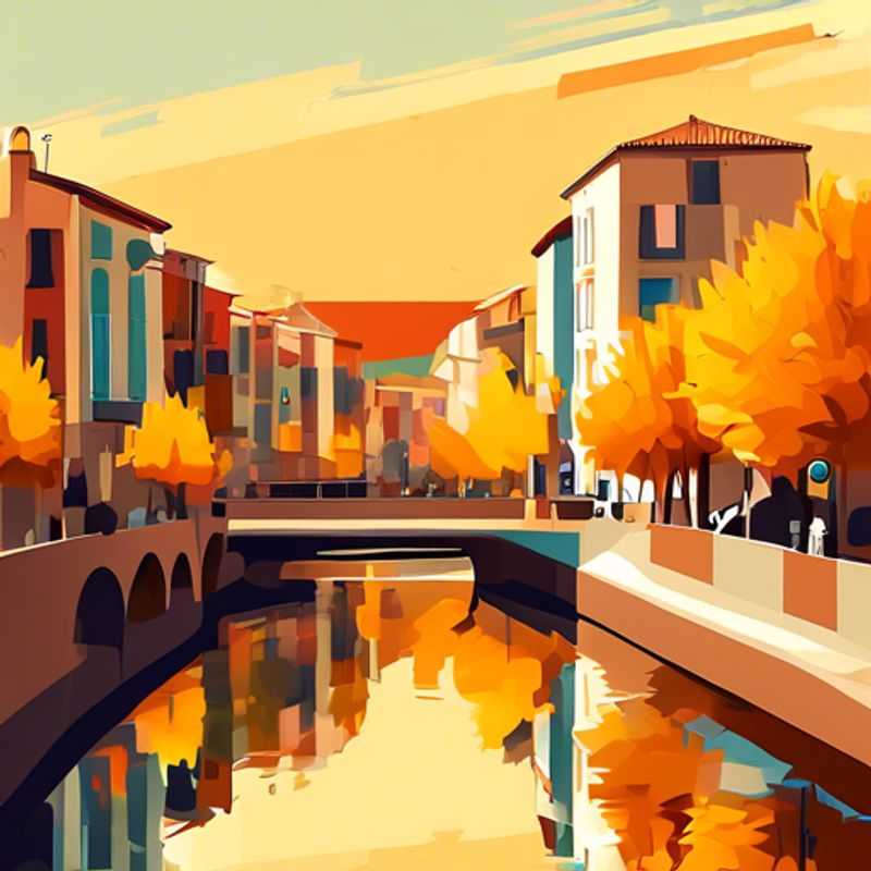 Perpignan, França: Uma imagem encantadora da cidade, ajudando a avaliar o custo de uma visita.