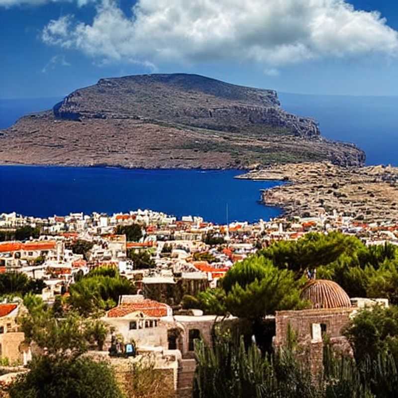 Chania, Crète, au printemps : maisons colorées et ciel bleu azur.