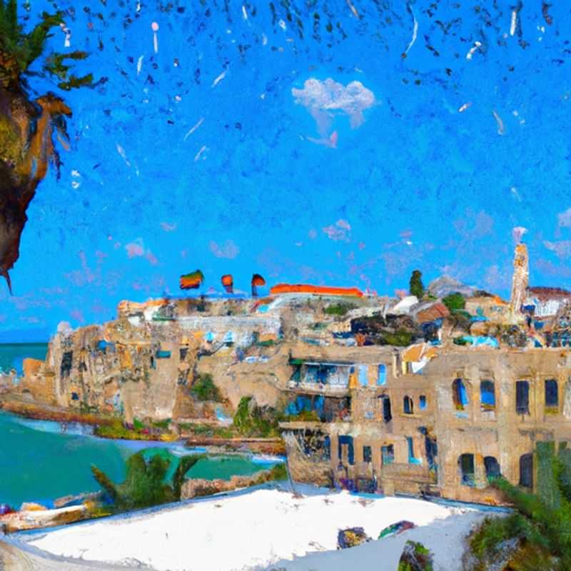 A couple strolls along the ancient stone path of Jaffa, Israel, the gentle Mediterranean breeze carrying the scent of blooming orange trees, as they embark on their 3-week summer sojourn.