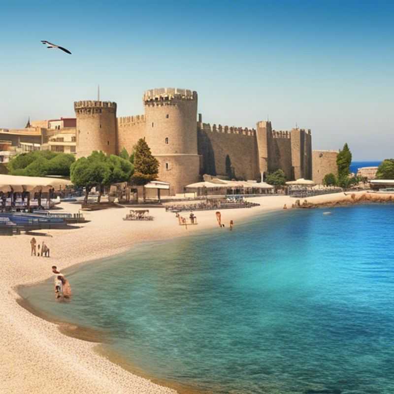 A family of The Social Media Traveler exploring the ancient ruins and charming alleyways of Rhodes, Greece, their curious children captivated by the living history and vibrant culture of this springtime island adventure.