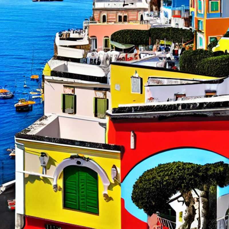 Capri printanière : Vue idyllique de l'île, parfaite pour un séjour de printemps. (Springtime Capri: Idyllic view of the island, perfect for a spring break.)
