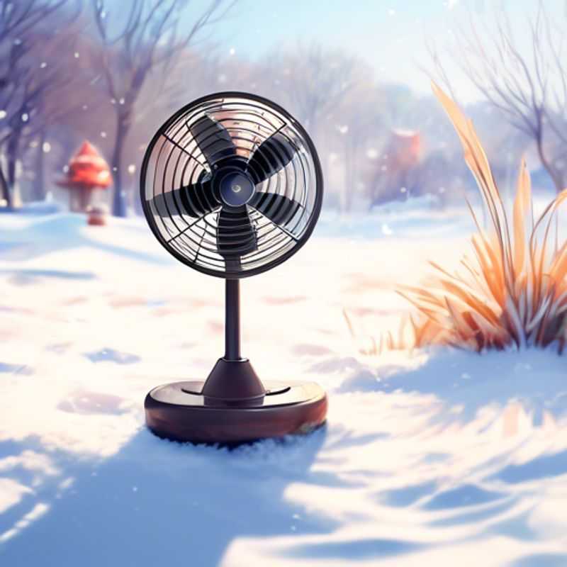 A close-up view of a sleek, modern portable fan, showcasing its compact design and powerful airflow, perfect for keeping cool on the go.