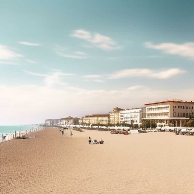 Three seasoned travelers immersed in the vibrant spring atmosphere of Viareggio, Italy, capturing the essence of this charming coastal town with its colorful facades and lively piazzas.