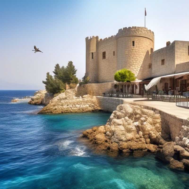 A lone figure strolling along the picturesque harbor of Kyrenia, Northern Cyprus, taking in the charming seaside ambiance during a 3-day autumn getaway as The Romantic Traveler.
