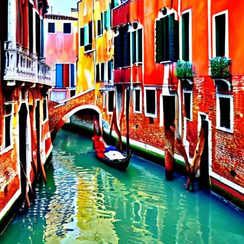 Venise au printemps : canaux scintillants sous le soleil, gondoles colorées et ambiance paisible.
