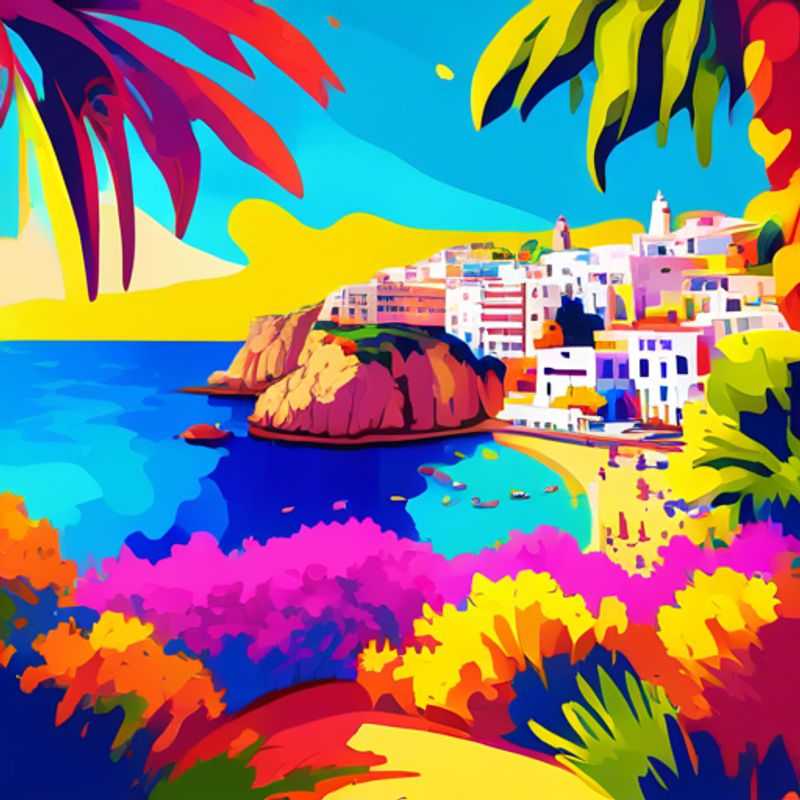 Ibiza, Espagne : Une plage ensoleillée, illustrant le coût de la vie sur l'île.